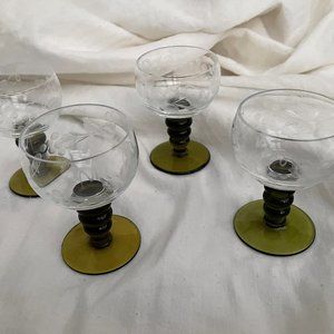 VTG German Roemer Cordial Glasses-set of 4